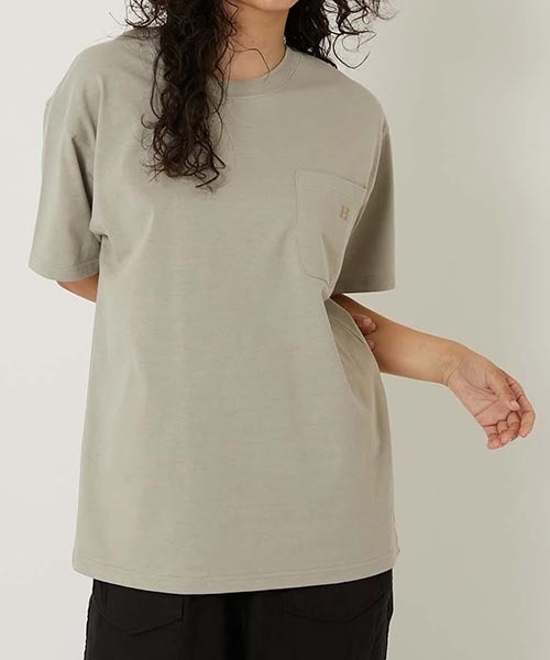 HOLLYWOOD RANCH MARKET（ハリウッドランチマーケット）の「Hエンブロイダリー ポケットショートスリーブTシャツ（Tシャツ/カットソー・メンズ・ホワイト/ピンク/グリーン/ベージュ/ブルー/ブラック・SMALL/MEDIUM/LARGE/X-LARGE）」の11枚目の写真