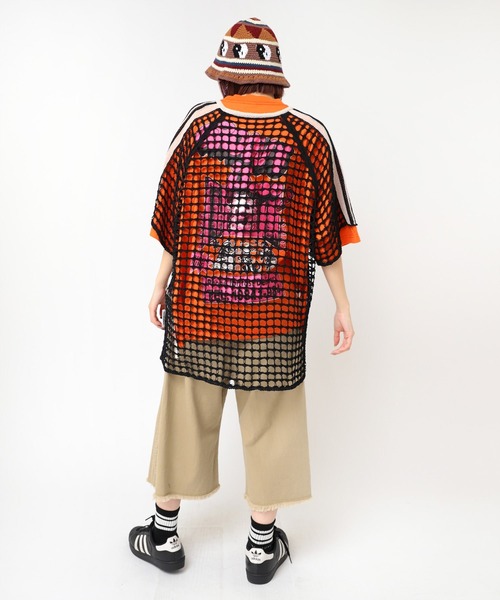 セール】K2719 ラインメッシュプルオーバー（Tシャツ/カットソー
