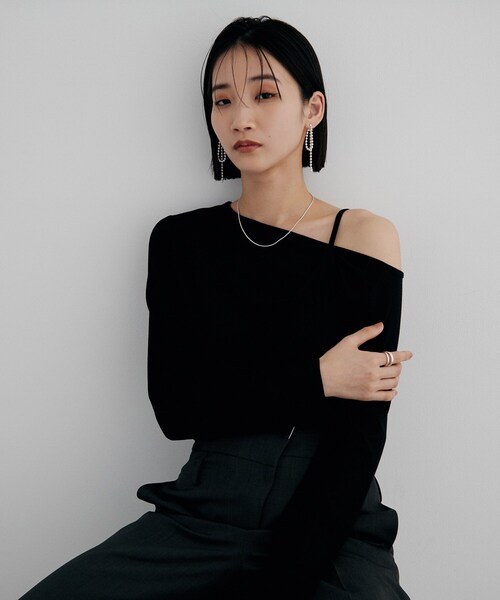 COCOSHNIK ONKITSCH（ココシュニックオンキッチュ）の「シルバー チェーンピアス ボールループ（ピアス（両耳用）・レディース・クリア・00）」の9枚目の写真