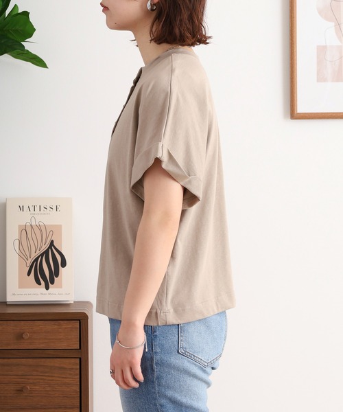 atONE(アットワン)の「2wayデザインボタンカットソー(Tシャツ/カットソー・レディース・チャコールグレー/ブラック/オフホワイト/グレイッシュベージュ・M)」の22枚目の写真