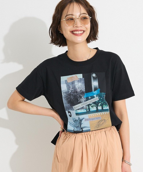 CRAFT STANDARD BOUTIQUE(クラフトスタンダードブティック)の「フォトプリントTEE(Tシャツ/カットソー・レディース・ピンク/ブラウン/ブラック/アイボリー・FREE)」の1枚目の写真