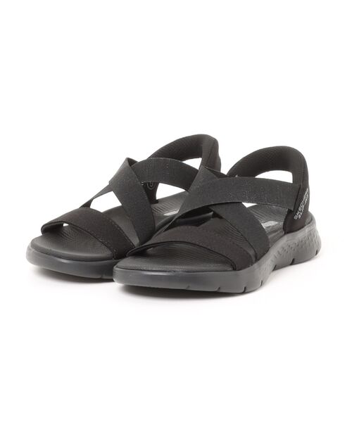 SKECHERS（スケッチャーズ）の「《SKECHERS》GO WALK FLEX SANDAL - GLIMMER（サンダル・レディース・ブラック×ブラック/グレー/ネイビー/グレー系その他・22.0cm/23.0cm/24.0cm/25.0cm）」の2枚目の写真