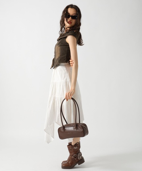 FOREVER 21（フォーエバー トゥエンティーワン）の「【2025SS】ノースリヴィンテージライクデニムブラウス（シャツ/ブラウス・レディース・ブルー/ブラック・SMALL/MEDIUM）」の9枚目の写真