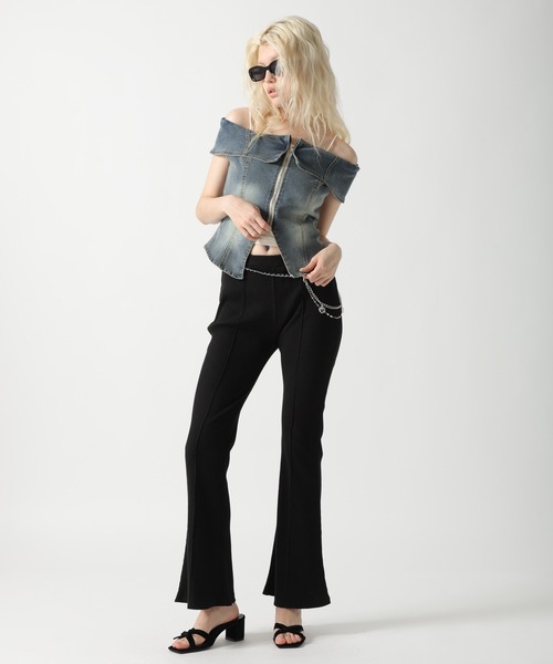 FOREVER 21（フォーエバー トゥエンティーワン）の「【2025SS】ノースリヴィンテージライクデニムブラウス（シャツ/ブラウス・レディース・ブルー/ブラック・SMALL/MEDIUM）」の21枚目の写真