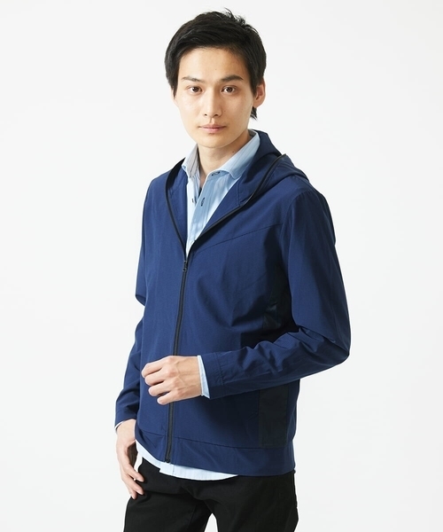 MK MICHEL KLEIN HOMME （エムケーミッシェルクランオム）の「【洗える / 通気性】サマードッツパーカー（パーカー・メンズ・ブルー/ネイビー・51/46/48）」の3枚目の写真