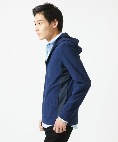 MK MICHEL KLEIN HOMME （エムケーミッシェルクランオム）の「【洗える / 通気性】サマードッツパーカー（パーカー・メンズ・ブルー/ネイビー・51/46/48）」の4枚目の写真