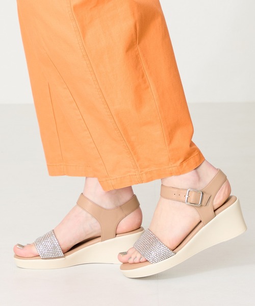 送料関税込み★ZIMMERMANN★オーキッド 110 ウェッジサンダル セール】2025春夏新作 ラインストーンウエッジヒールサンダル