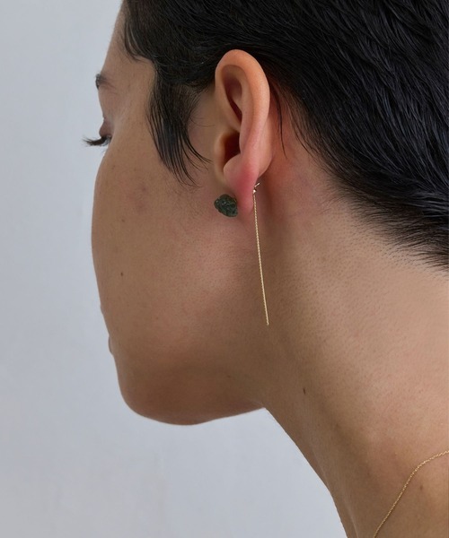 JUPITER（ジュピター）の「【SV】スエッジチェーンピアスキャッチ/5.5cm　ニッケルフリー<動画あり>（ピアス（両耳用）・レディース・ゴールド・FREE）」の4枚目の写真