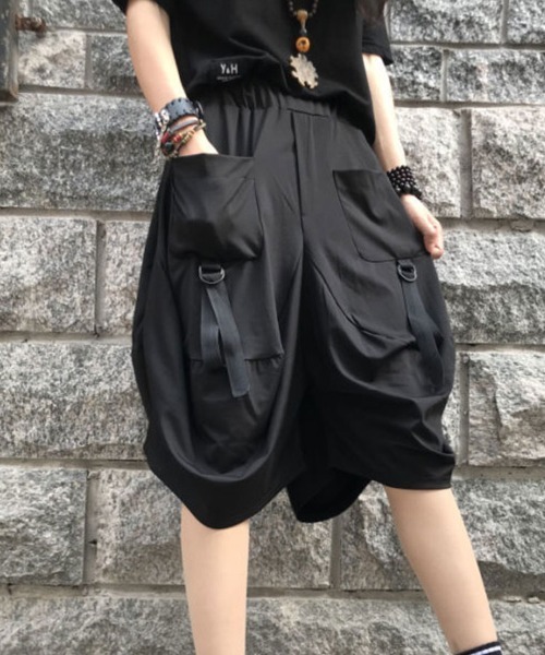 サルセーション　ハーフパンツ SAGE NATION セイジネーション パンツ（その他） XS 黒 【古着