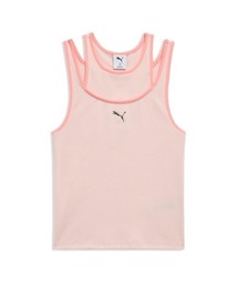 プーマ PUMA クラシック Ribbed Tank レディース シャツ トップス Peach Pink Classics Logo Women's Tank Top | PUMA