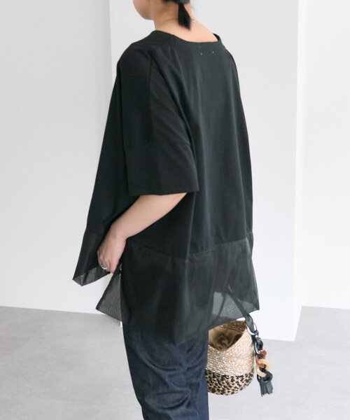 可愛い！ear PAPILLONNER 完売フリル Tシャツ 黒 美品 ear PAPILLONNER（イアパピヨネ）の「立体スリーブTシャツ【SUM1