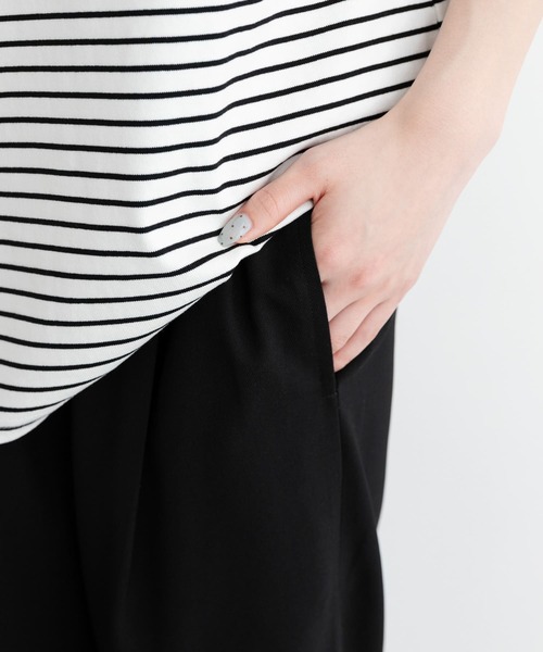 FORK&SPOON（フォークアンドスプーン）の「FORK&SPOON　ドライオックスイージーパンツ（その他パンツ・レディース・ベージュ/ブラック・1/2）」の7枚目の写真