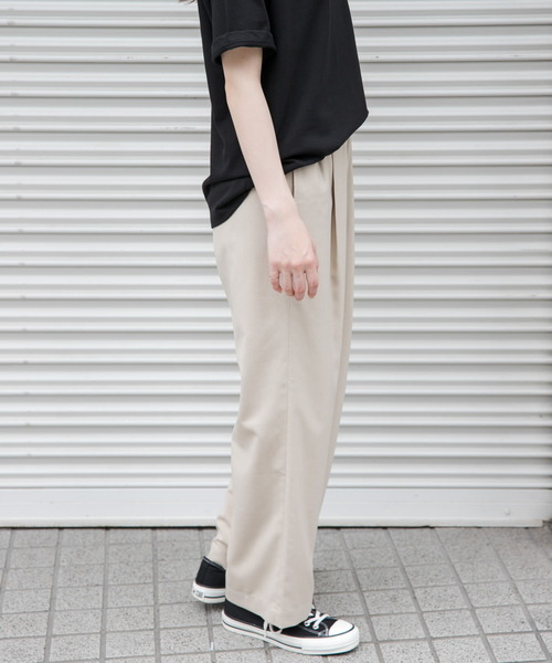 FORK&SPOON（フォークアンドスプーン）の「FORK&SPOON　ドライオックスイージーパンツ（その他パンツ・レディース・ベージュ/ブラック・1/2）」の10枚目の写真