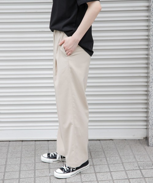 FORK&SPOON（フォークアンドスプーン）の「FORK&SPOON　ドライオックスイージーパンツ（その他パンツ・レディース・ベージュ/ブラック・1/2）」の12枚目の写真