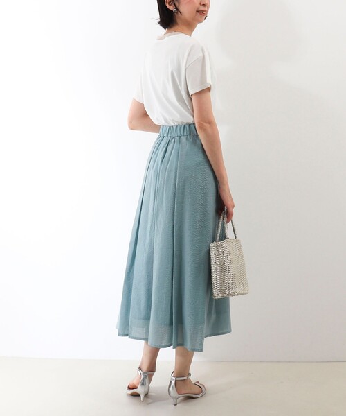 NOLLEY'S LIGHT（ノーリーズライト）の「チュール使いTシャツ（Tシャツ/カットソー・レディース・オフホワイト/チャコールグレー/カーキ・38）」の22枚目の写真