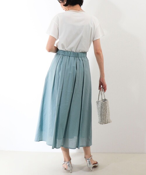 NOLLEY'S LIGHT（ノーリーズライト）の「チュール使いTシャツ（Tシャツ/カットソー・レディース・オフホワイト/チャコールグレー/カーキ・38）」の20枚目の写真