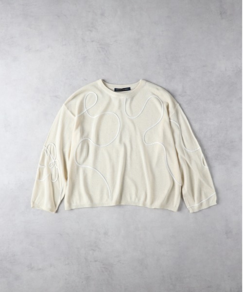 Right-on（ライトオン）の「【HONEYSUCKLE ROSE】コード刺繍プルオーバー（その他トップス・レディース・オフホワイト/ブルー・L/M）」の2枚目の写真