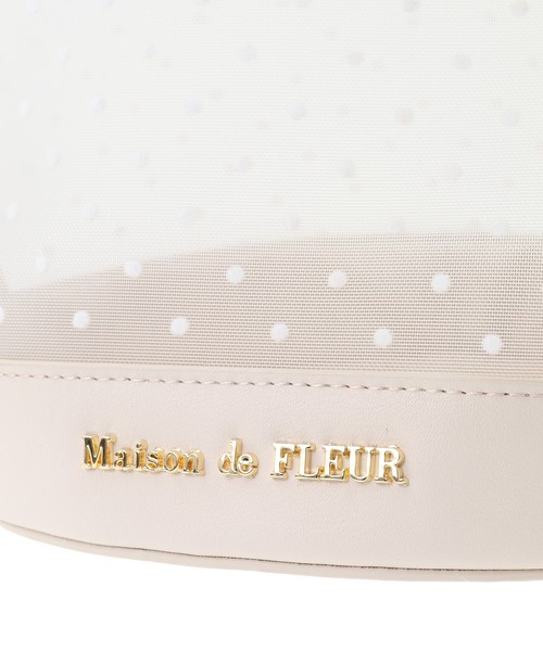 Maison de FLEUR(メゾンドフルール)の「メッシュチュールバッグ(ハンドバッグ・レディース・ブラック/ピンクベージュ・FREE)」の13枚目の写真