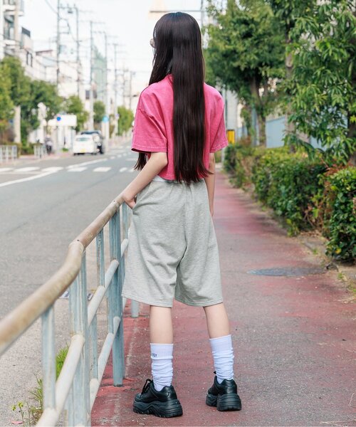 algy（アルジー）の「スウェットワイドハーフパンツ（スウェットパンツ・キッズ・グレー/オフホワイト/ブラック・XX-SMALL/X-SMALL/SMALL/MEDIUM）」の17枚目の写真