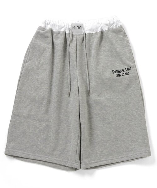 algy（アルジー）の「スウェットワイドハーフパンツ（スウェットパンツ・キッズ・グレー/オフホワイト/ブラック・XX-SMALL/X-SMALL/SMALL/MEDIUM）」の4枚目の写真