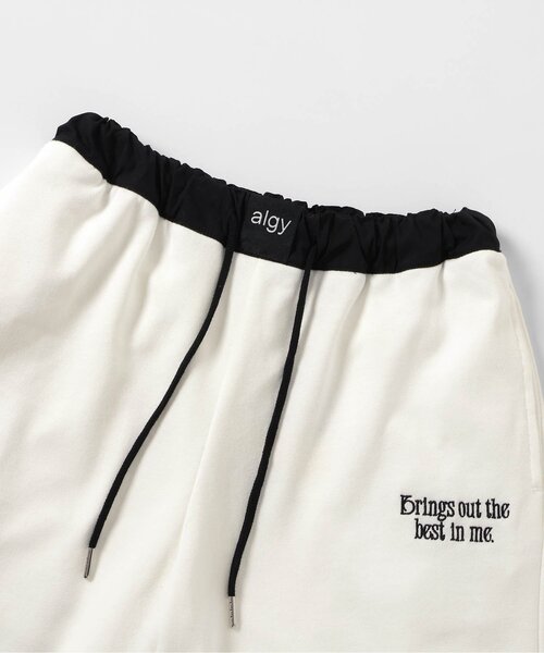 algy（アルジー）の「スウェットワイドハーフパンツ（スウェットパンツ・キッズ・グレー/オフホワイト/ブラック・XX-SMALL/X-SMALL/SMALL/MEDIUM）」の6枚目の写真