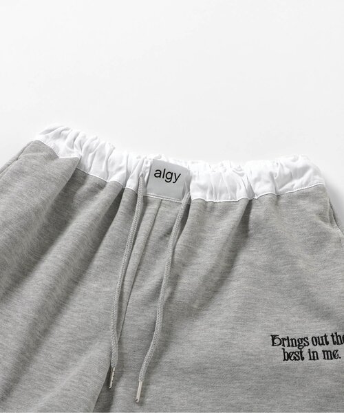 algy（アルジー）の「スウェットワイドハーフパンツ（スウェットパンツ・キッズ・グレー/オフホワイト/ブラック・XX-SMALL/X-SMALL/SMALL/MEDIUM）」の9枚目の写真