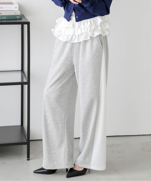 La-gemme(ラジェム)の「サイド切り替えスウェットパンツ(スウェットパンツ・レディース・グレー/ブラック・フリー)」の12枚目の写真