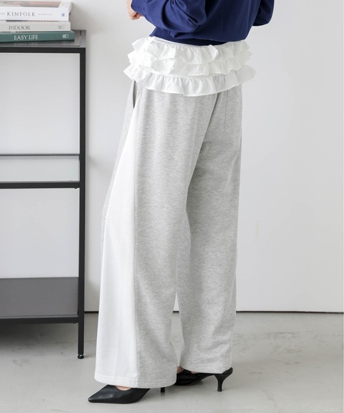 La-gemme(ラジェム)の「サイド切り替えスウェットパンツ(スウェットパンツ・レディース・グレー/ブラック・フリー)」の14枚目の写真