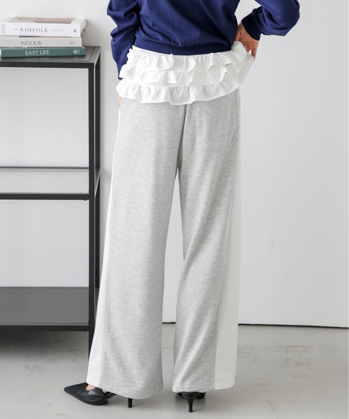La-gemme(ラジェム)の「サイド切り替えスウェットパンツ(スウェットパンツ・レディース・グレー/ブラック・フリー)」の15枚目の写真