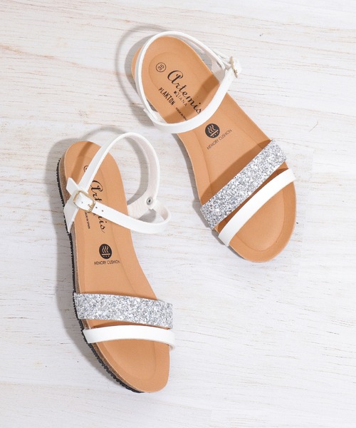 PLAKTON(プラクトン)の「【PLAKTON】カラー別注 アンクルストラップサンダル(サンダル・レディース・シルバー/ブラック/ゴールド・S/M/L)」の6枚目の写真