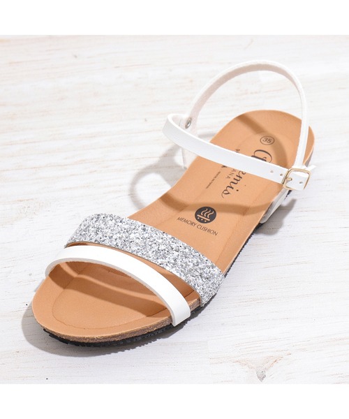 PLAKTON(プラクトン)の「【PLAKTON】カラー別注 アンクルストラップサンダル(サンダル・レディース・シルバー/ブラック/ゴールド・S/M/L)」の7枚目の写真