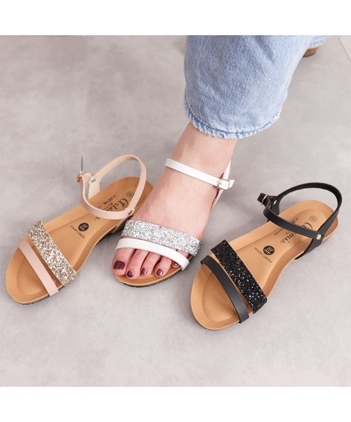 PLAKTON(プラクトン)の「【PLAKTON】カラー別注 アンクルストラップサンダル(サンダル・レディース・シルバー/ブラック/ゴールド・S/M/L)」の17枚目の写真