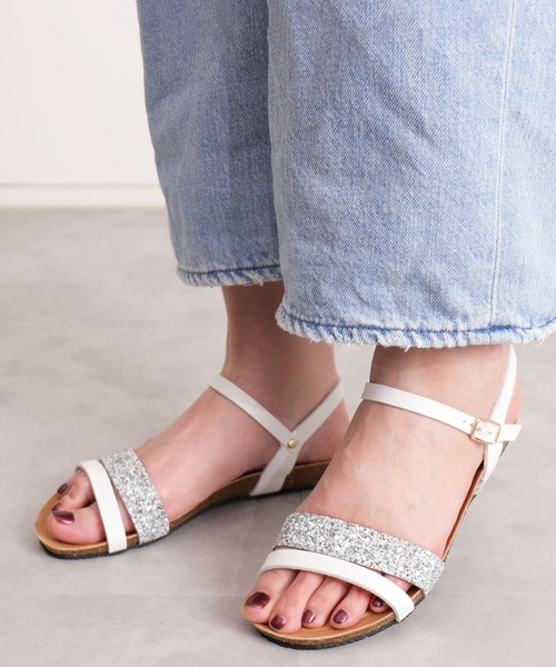 PLAKTON(プラクトン)の「【PLAKTON】カラー別注 アンクルストラップサンダル(サンダル・レディース・シルバー/ブラック/ゴールド・S/M/L)」の13枚目の写真