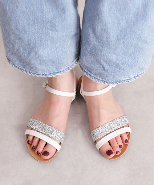 PLAKTON(プラクトン)の「【PLAKTON】カラー別注 アンクルストラップサンダル(サンダル・レディース・シルバー/ブラック/ゴールド・S/M/L)」の15枚目の写真