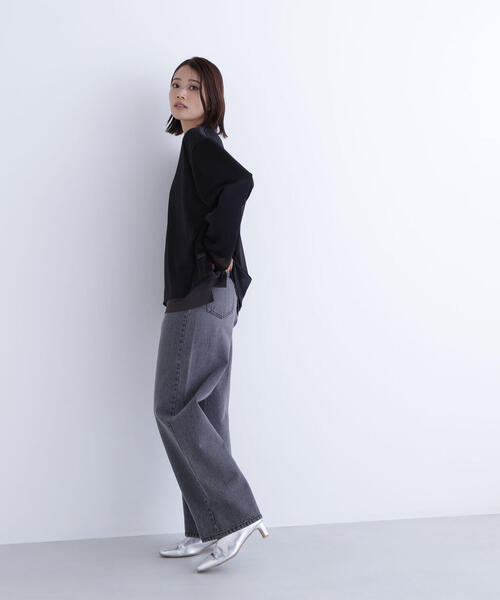 NATURAL BEAUTY BASIC（ナチュラルビューティーベーシック）の「◇【Oggi号・sweet12月号掲載】【ちょうど、いい服】私に“ちょうどいい”ワイドストレートデニム（デニムパンツ・レディース・ブルー系その他2/ブルー/グレー/ダークブルー/ブラック・SMALL/MEDIUM/X-SMALL/LARGE）」の15枚目の写真