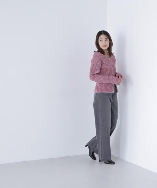 NATURAL BEAUTY BASIC（ナチュラルビューティーベーシック）の「◇【Oggi号・sweet12月号掲載】【ちょうど、いい服】私に“ちょうどいい”ワイドストレートデニム（デニムパンツ・レディース・ブルー系その他2/ブルー/グレー/ダークブルー/ブラック・SMALL/MEDIUM/X-SMALL/LARGE）」の19枚目の写真