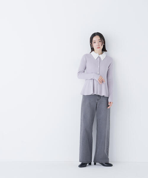 NATURAL BEAUTY BASIC（ナチュラルビューティーベーシック）の「◇【Oggi号・sweet12月号掲載】【ちょうど、いい服】私に“ちょうどいい”ワイドストレートデニム（デニムパンツ・レディース・ブルー系その他2/ブルー/グレー/ダークブルー/ブラック・SMALL/MEDIUM/X-SMALL/LARGE）」の21枚目の写真