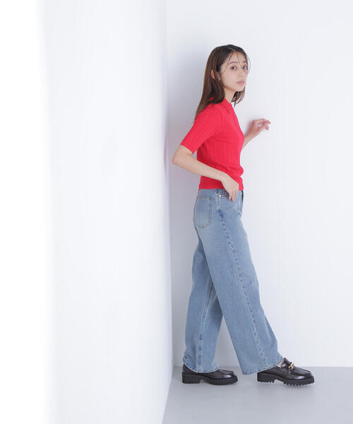 ◇ワイドストレートデニムパンツ（デニムパンツ）｜NATURAL