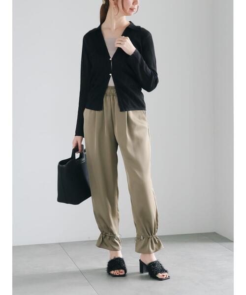 Te chichi（テチチ）の「サテンドロストヘムパンツ（その他パンツ・レディース・カーキ/モカ・F）」の4枚目の写真