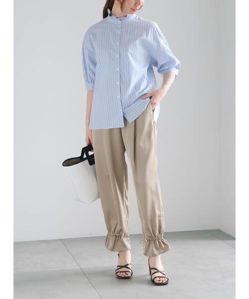 Te chichi（テチチ）の「サテンドロストヘムパンツ（その他パンツ・レディース・カーキ/モカ・F）」の6枚目の写真