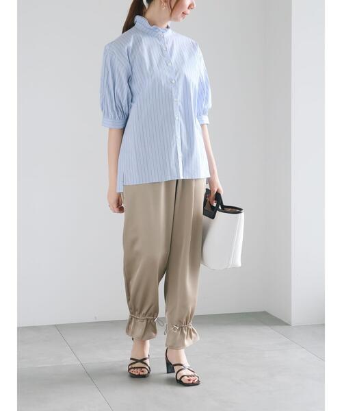 Te chichi（テチチ）の「サテンドロストヘムパンツ（その他パンツ・レディース・カーキ/モカ・F）」の7枚目の写真