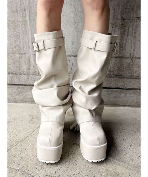 EVRIS(エヴリス)の「2WAYサボ&カバーブーツ(ブーツ・レディース・ブラック/ホワイト・SMALL/MEDIUM/LARGE)」の9枚目の写真