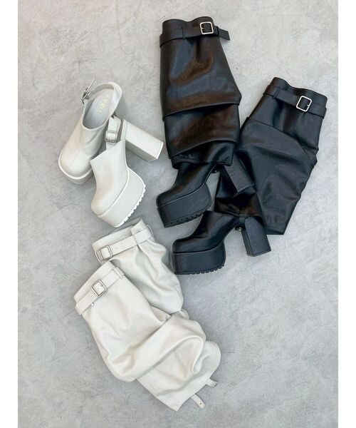 EVRIS(エヴリス)の「2WAYサボ&カバーブーツ(ブーツ・レディース・ブラック/ホワイト・SMALL/MEDIUM/LARGE)」の15枚目の写真
