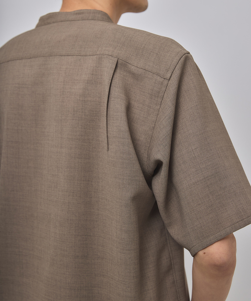 EDIFICE（エディフィス）の「"接触冷感＆吸水速乾" EVALET メッシュ バンドカラー シャツ（シャツ/ブラウス・メンズ・ベージュ/ネイビー/ホワイト系その他/グレー・SMALL/MEDIUM/LARGE）」の16枚目の写真