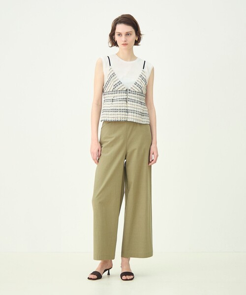 MACPHEE(マカフィー)の「ハイツイストボイル ワイドパンツ(その他パンツ・レディース・ホワイト/ネイビー・36/34/32)」の3枚目の写真