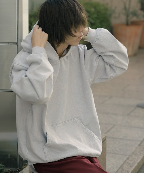 LOS ANGELES APPAREL(ロサンゼルスアパレル)の「【50%OFF】Los Angeles Apparel/ロサンゼルスアパレル MW hooded ミネラルウォッシュフーディー ヴィンテージ風 パーカー ウォッシュ加工(パーカー・メンズ・ブラウン/ブラック/グレー・S/XL/M/L)」の3枚目の写真