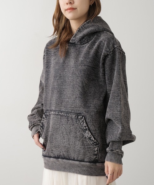 LOS ANGELES APPAREL(ロサンゼルスアパレル)の「【50%OFF】Los Angeles Apparel/ロサンゼルスアパレル MW hooded ミネラルウォッシュフーディー ヴィンテージ風 パーカー ウォッシュ加工(パーカー・メンズ・ブラウン/ブラック/グレー・S/XL/M/L)」の2枚目の写真