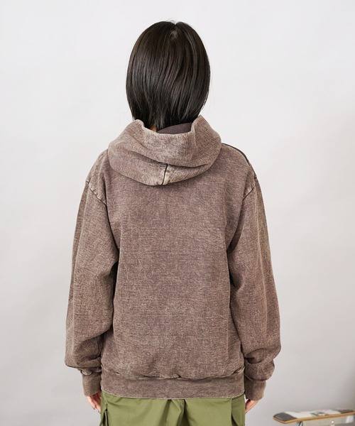 LOS ANGELES APPAREL(ロサンゼルスアパレル)の「【50%OFF】Los Angeles Apparel/ロサンゼルスアパレル MW hooded ミネラルウォッシュフーディー ヴィンテージ風 パーカー ウォッシュ加工(パーカー・メンズ・ブラウン/ブラック/グレー・S/XL/M/L)」の6枚目の写真