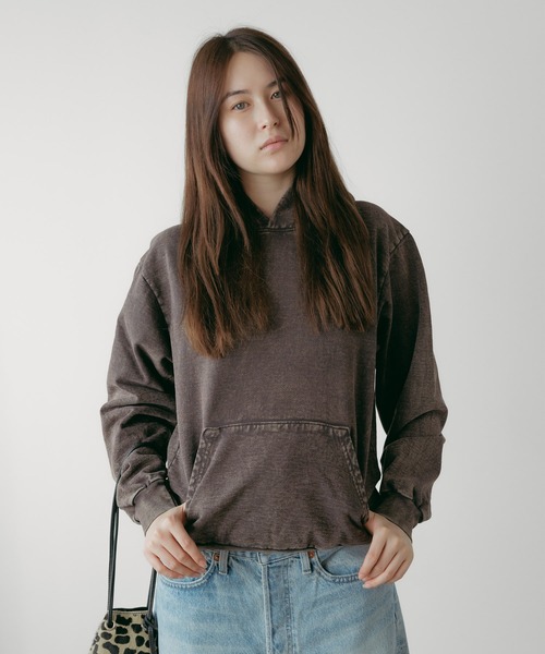 LOS ANGELES APPAREL(ロサンゼルスアパレル)の「【50%OFF】Los Angeles Apparel/ロサンゼルスアパレル MW hooded ミネラルウォッシュフーディー ヴィンテージ風 パーカー ウォッシュ加工(パーカー・メンズ・ブラウン/ブラック/グレー・S/XL/M/L)」の14枚目の写真