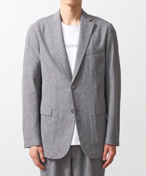 THE SHOP TK （ザ ショップ ティーケー ）の「シャリルジャージジャケット　洗濯機OK/吸水速乾/イージーケア/セットアップ可（テーラードジャケット・メンズ・ライトグレー/ネイビー・01/02/03/04）」の9枚目の写真